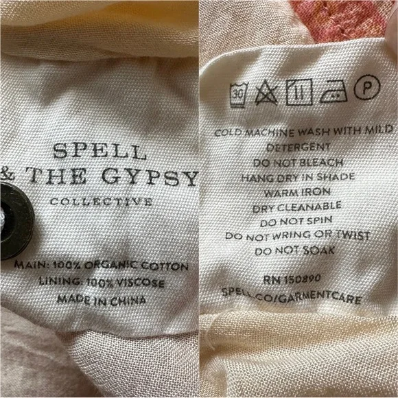 Spell & The Gypsy Dress Sundown Playdress in Apricot Mini Floral Orange Pink S